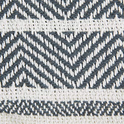 DII New Traditional, 2-Tone Chevron Stripe Throw, 50x60, Stone - color: Stone