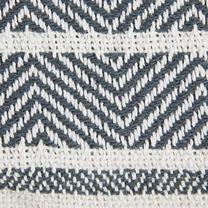 DII New Traditional, 2-Tone Chevron Stripe Throw, 50x60, Stone - color: Stone