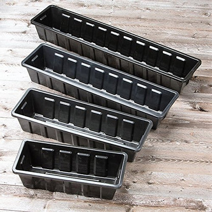 Root & Vessel Poly-Pro Plastic Flower Box Planter, Black, 36-Inch - color: Black, size: 36-Inch