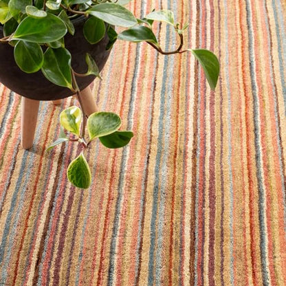 Dash & Albert Brindle Spice Striped Hand Loom Knotted Wool Rug, 2'x3' - color: Spice, size: 2' x 3' (Rectangular)