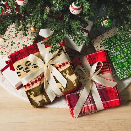 PAVILIA Throw Blanket | Holiday Christmas Red Fleece Blanket | Soft, Plush, Warm Winter Cabin Throw, 50x60 (Red Green Plaid) - color: Holiday - Plaid Red, size: 50 X 60 Inches - Throw