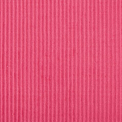 DII Basic Everyday Ribbed Tabletop 100% Cotton, Placemat Set, 13x19, Flamingo, 6 Piece - color: Flamingo, size: 13x19"
