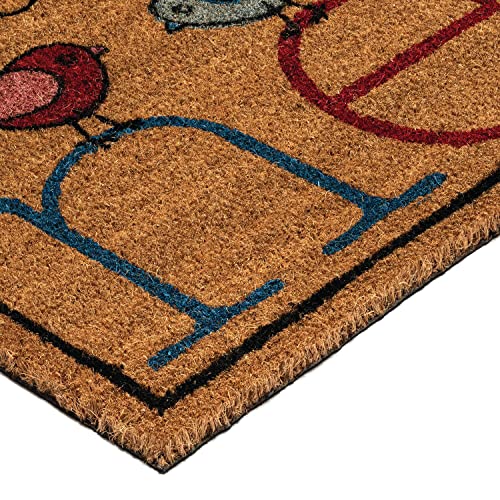 Notrax, Welcome Nest, Vinyl-Backed Natural Coir Doormat, 0.5" Thick Entry Mat for Indoor or Outdoor Use, 18"x30", C12 (C12S1830NW)