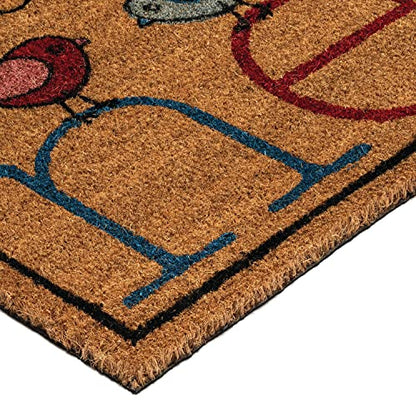 Notrax, Welcome Nest, Vinyl-Backed Natural Coir Doormat, 0.5" Thick Entry Mat for Indoor or Outdoor Use, 18"x30", C12 (C12S1830NW)