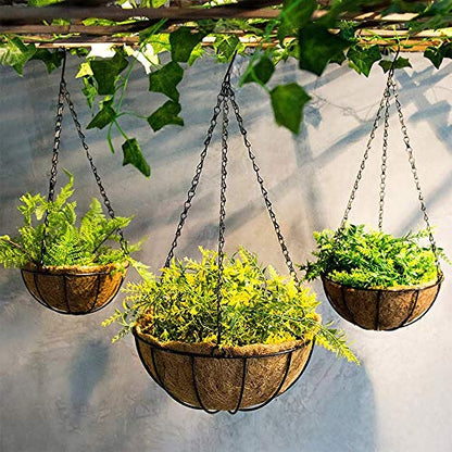 OUKEYI 6 Pcs Hanging Chain, Heavy Duty 23 Inch Hanging Flower Basket Galvanized Replacement Chain -3 Point Garden Plant Hanger for Outdoor or ¡­