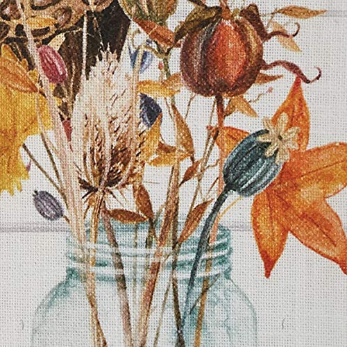 Park Designs Harvest Home Mason Jar Dishtowel, Thistle | Cotton | Mason Jar Print | Farmhouse Fall Kitchen Decor - color: Harvest Home Mason Jar Thistle Dishtowel