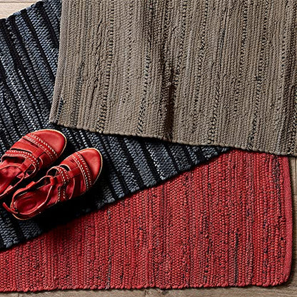 DII Chindi Home Collection Handwoven Multicolor Area Rag Rug, 20x31.5, Brown - color: Brown, size: 1'8" x 2'8" (Rectangular)