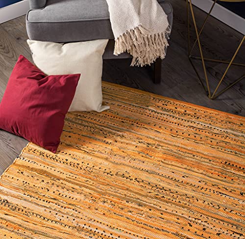 DII Chindi Home Collection Handwoven Multicolor Area Rag Run, 20x31.5, Mustard Yellow - color: Mustard Yellow, size: 1'8" x 2'8" (Rectangular)