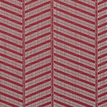 DII Farmhouse Stripe Woven Tabletop Collection Placemat Set, 13x17.25, Barn Red, 6 Piece - color: Barn Red
