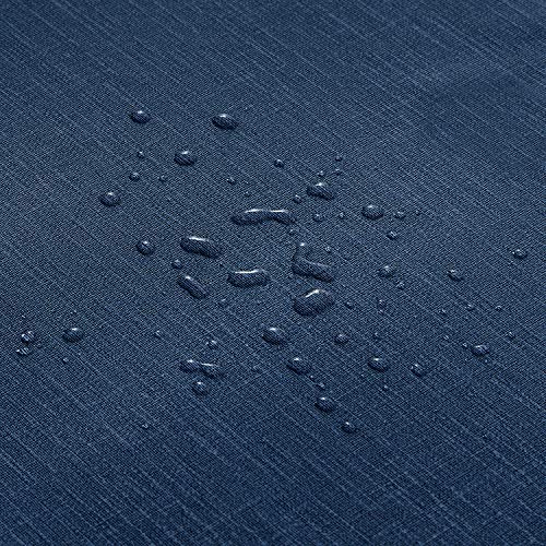 NLMUVW Navy Blue Vinyl Tablecloth, Heavy Duty PVC Table Cloth Rectangle | Dining Table Cover 100% Waterproof Wipe Clean for Kitchen Picnic, 54 x 78 inch - color: Navy, size: 78" x 54" (Rectangular)