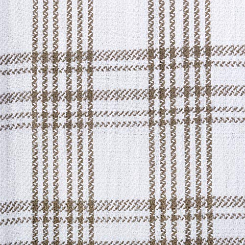 DII Assorted Woven, Kitchen Dishtowel Set, 18x28, Brown, 5 Piece - color: Brown