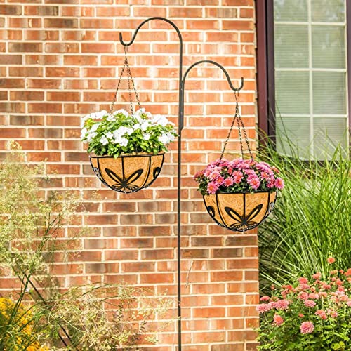Kingbuy Metal Hanging Basket for Plant Planter with Coconut Fiber Liner Chain Wire Holder 12 Inch Flower Pot Indoor Outdoor Patio Lawn Garden Decor, Butterfly Pattern, 2 Pack - size: 12 Inch, style: Butterfly