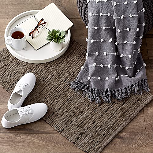 DII Chindi Home Collection Handwoven Multicolor Area Rag Rug, 20x31.5, Brown - color: Brown, size: 1'8" x 2'8" (Rectangular)