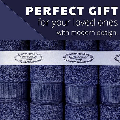 Personalized Towels, Hotel & Spa Quality, Super Soft, Highly Absorbent, Bathroom Sets, 100% Cotton Monogrammed towels 6 Piece Towel Set, Includes 2 Bath Towels, 2 Hand Towels, 2 Washcloths, Navy - color: Navy, size: 6 Piece Towel Set (Bath, Hand, Washclot