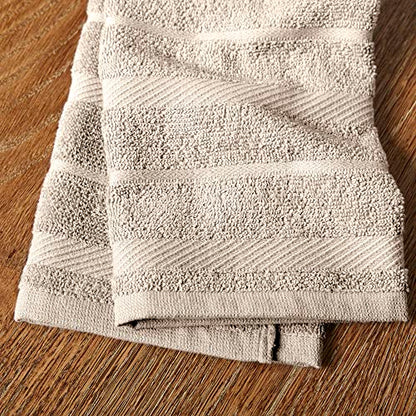 KitchenAid Albany Kitchen Towel 4-Pack Set, Milkshake Tan/White, 16"x26" - color: Milkshake Tan, size: 16"x26"