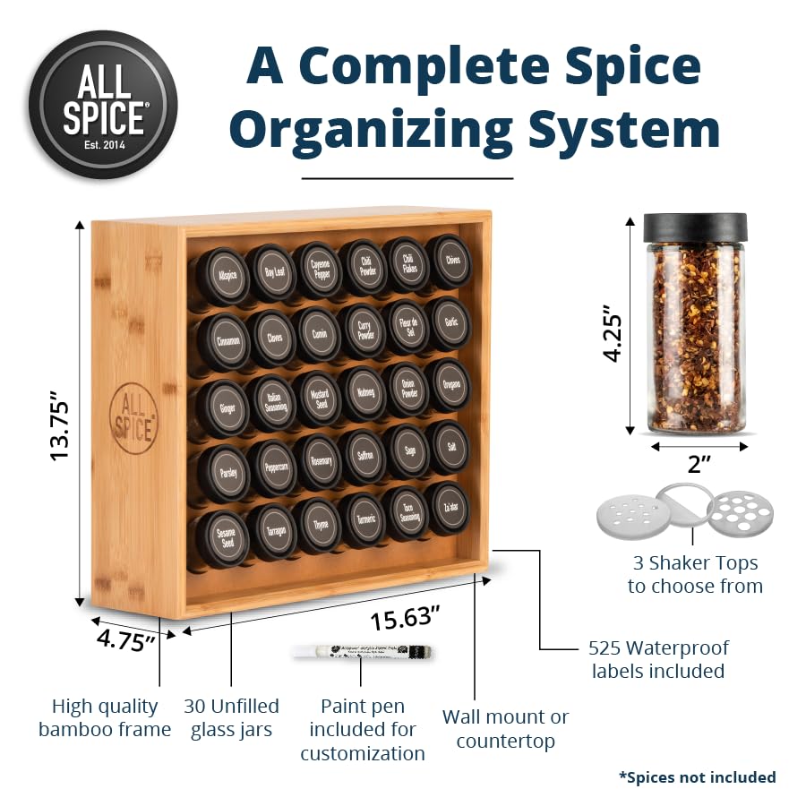4" Glass Spice Jars 4 fluid ounces- 18 Pack - size: 4oz Jars