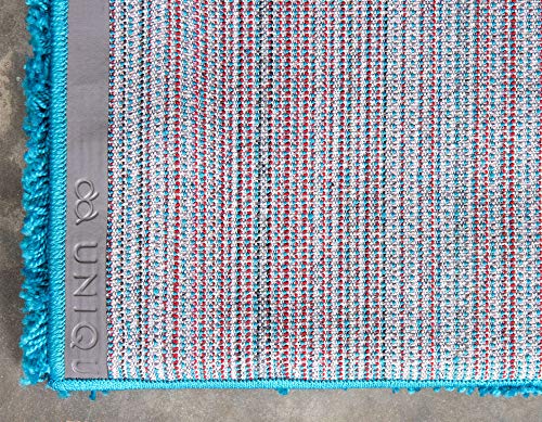 Unique Loom Solid Shag Collection Area Rug (2' x 3' 1" Rectangle, Turquoise) - color: Turquoise, size: 2' x 3'1" (Rectangular)