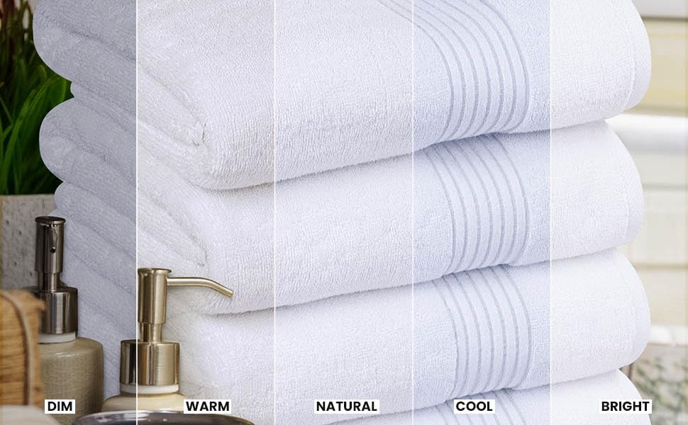 Utopia Towels 6 Pack Bath Towels, 27x54 in, 100% Cotton, White | Premium Lightweight Ring Spun Cotton Towels - Highly Absorbent, Quick-Drying, Ideal for Hotel, Spa & Home Bathroom - color: White