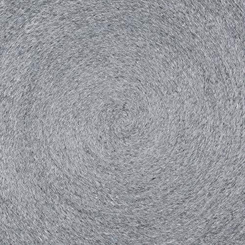 SAFAVIEH Sahara Collection Area Rug - 3' Round, Charcoal, Handmade Boho Tassel, Ideal for High Traffic Areas in Living Room, Bedroom (SAH490H) - color: Charcoal, size: 3' (Round)