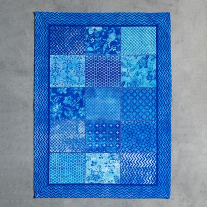 Maison d' Hermine Kitchen Towels Set of 3 Reusable 100% Cotton 27.50" x 20" | Cloth Tea Dish Towels Absorbent with Hanging Loop for Kitchen Dining Party Wedding Hotel Home Spring Summer - Indigo Love - color: 034 - Indigo Love