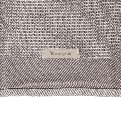 Bloomingville Cotton Waffle Weave Tea Towels (Set of 2), Grey, 2 Count