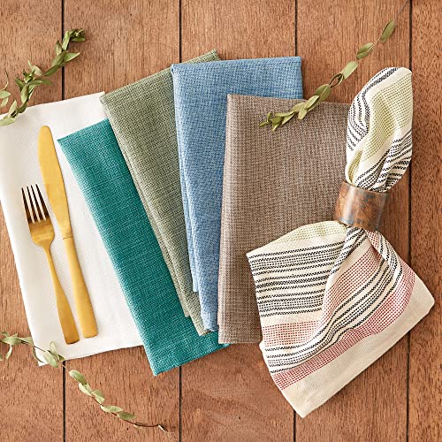 DII Variegated Tabletop Collection, Napkin Set, 20x20, Teal, 6 Piece - color: Teal, size: 20" x 20" (Set of 6)