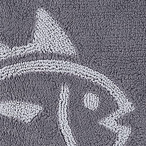 Southern Tide Reversible Bath Rug – 100% Cotton, Soft & Absorbent – Double-Sided Design with Signature Skipjack – Machine Washable Coastal Accent Rug – 20" x 32" – Grey - color: Grey