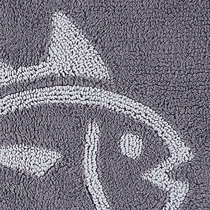 Southern Tide Reversible Bath Rug – 100% Cotton, Soft & Absorbent – Double-Sided Design with Signature Skipjack – Machine Washable Coastal Accent Rug – 20" x 32" – Grey - color: Grey