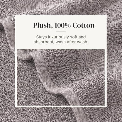 Modern Threads 6 Piece Cotton Bath Towel Set – Ultra Soft 600 GSM Towels – Bathroom Set with Hand Towels and Washcloths – Waffle (Classic Taupe) - color: Classic Taupe, size: Standard, style: Waffle