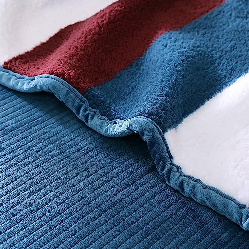 Nautica - Throw Blanket, Ultra Soft Plush Bedding Set, Reversible Sherpa Bedding (Wilton Navy, 50" x 60") - color: Wilton Navy