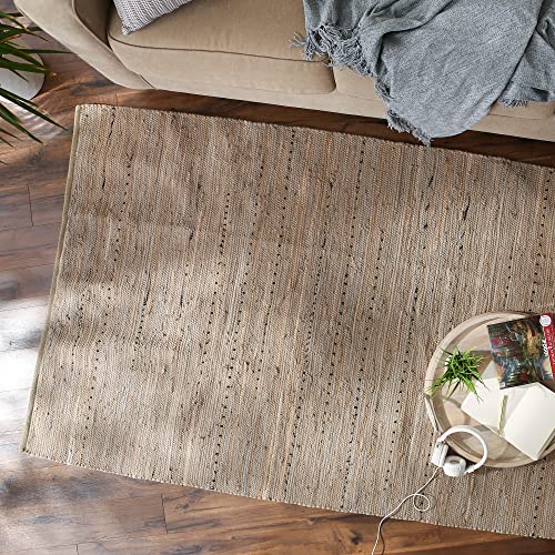 DII Chindi Home Collection Handwoven Multicolor Area Rag Rug, 4x6', Stone - color: Stone, size: 4' x 6' (Rectangular)