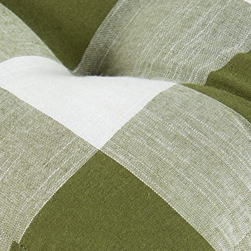 The Lakeside Collection Buffalo Check Bench Cushions - Olive