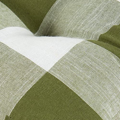 The Lakeside Collection Buffalo Check Bench Cushions - Olive