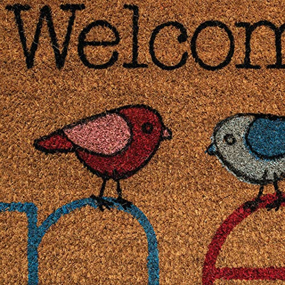 Notrax, Welcome Nest, Vinyl-Backed Natural Coir Doormat, 0.5" Thick Entry Mat for Indoor or Outdoor Use, 18"x30", C12 (C12S1830NW)