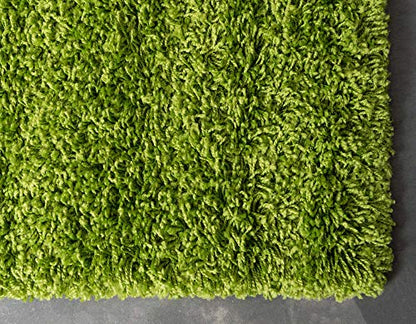Unique Loom Solid Shag Collection Area Rug (2' x 3' 1" Rectangle, Grass Green) - color: Grass Green, size: 2' x 3'1" (Rectangular)