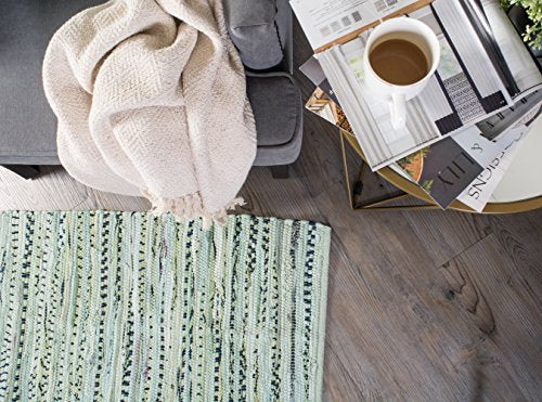 DII Chindi Home Collection Handwoven Multicolor Area Rag Rug, 20x31.5, Mint Green - color: Mint Green, size: 1'8" x 2'8" (Rectangular)