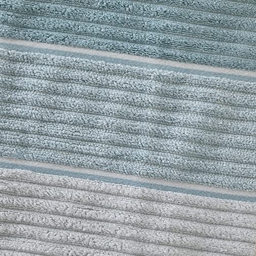 SKL Home Planet Ombre 100% Turkish Cotton Premium 2-Piece Hand Towel Set, 600 GSM, Soft & Absorbent, Aqua - color: Planet Ombre, Aqua, style: 2-Piece Hand Towel Set