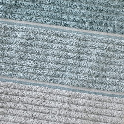 SKL Home Planet Ombre 100% Turkish Cotton Premium 2-Piece Hand Towel Set, 600 GSM, Soft & Absorbent, Aqua - color: Planet Ombre, Aqua, style: 2-Piece Hand Towel Set