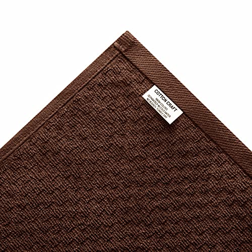 COTTON CRAFT Amazing Kitchen Towels - 8 Pack 100% Cotton Waffle Terry Towel | Chocolate - 16x28 Euro Café Waffle Weave Dish Towels - Soft Absorbent Quick Dry Low Lint Reusable Pantry Bar Cleaning Cloth - color: Chocolate, size: 8 Pack