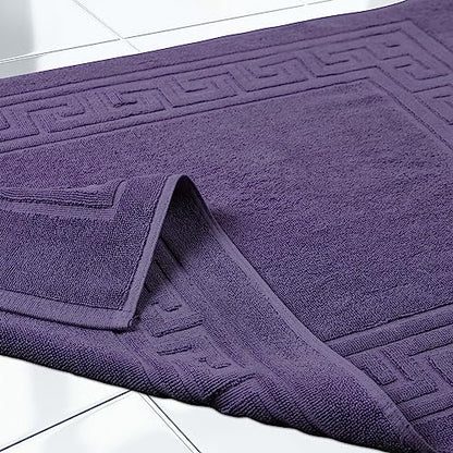 Superior Hotel & Spa Quality Bath Mat Set of 2, Made of Long-Staple Combed Cotton, Durable and Washable 100% Cotton Bathroom Mat 2-Pack, Royal Purple, 22" x 35" - color: Royal Purple, size: 22" x 35" (Set of 2)
