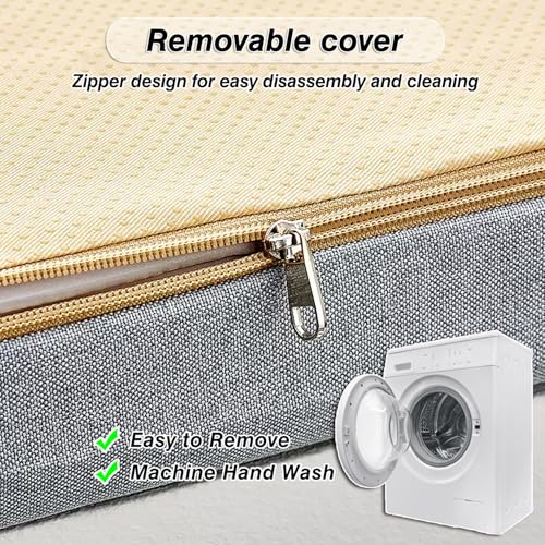 Custom Bench Cushions for Indoor Furniture, Bay Window Seat Cushion Indoor, 70D Thicken Foam Bench Pad, Non-Slip Indoor Seat Cushion, Outdoor Waterproof Garden Patio Furniture Swing Cushion