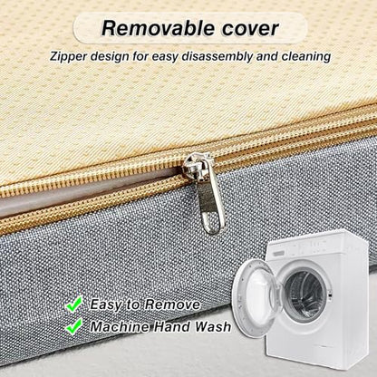 Custom Bench Cushions for Indoor Furniture, Bay Window Seat Cushion Indoor, 70D Thicken Foam Bench Pad, Non-Slip Indoor Seat Cushion, Outdoor Waterproof Garden Patio Furniture Swing Cushion