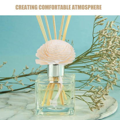 2Pcs Flower Essential Oil Diffuser with Bendable Cotton Rope for Home, Office and Car - Faux Flower Head Fragrance Diffuser Decorative Blossom for Home Office