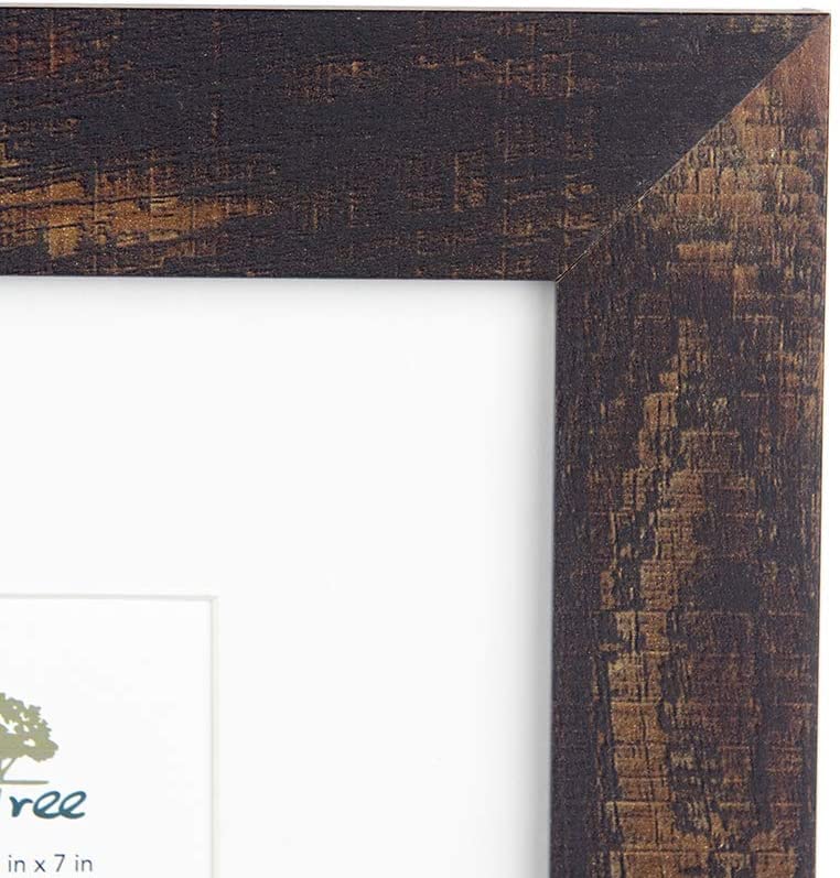 brown 5x7 Picture Frame set of 3,Display 5x7 without Mat or 4x6 with Mat - color: Brown, size: 5x7 inches