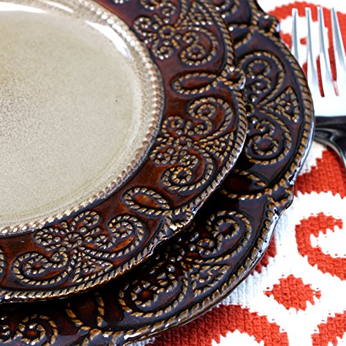 Elama’s Salia 16 Piece Stoneware Dinnerware Set - color: Salia
