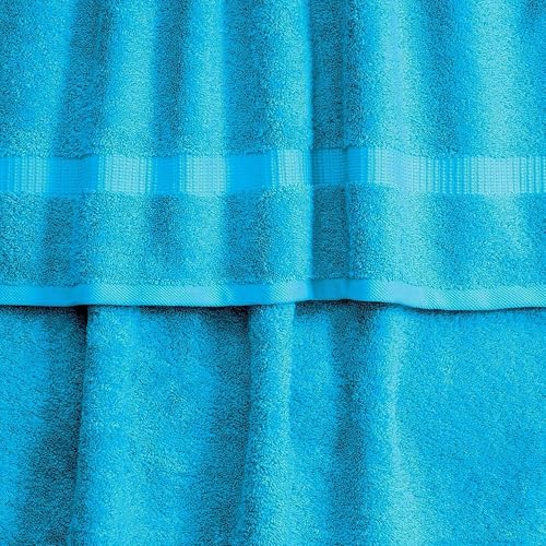 SALBAKOS 6-Piece 100% Turkish Cotton Hand Towels, 16x30 inch, Aqua | Large Size Thick Super Soft Highly Absorbent, Versatile Hair Face & Hand Drying Towel, Premium Hotel Quality Made in Turkey - color: Aqua, size: 6 Hand Towels