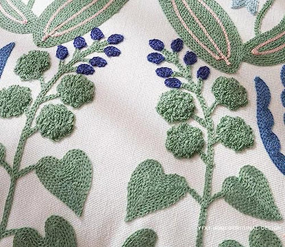 YIcabinet Pillow Covers Set of 2, Embroidered Branch Pattern Throw Pillow Cover,Square Cotton Cushion,Pillow Case for Sofa Bedroom Couch,18"x18" - color: Branch Pattern