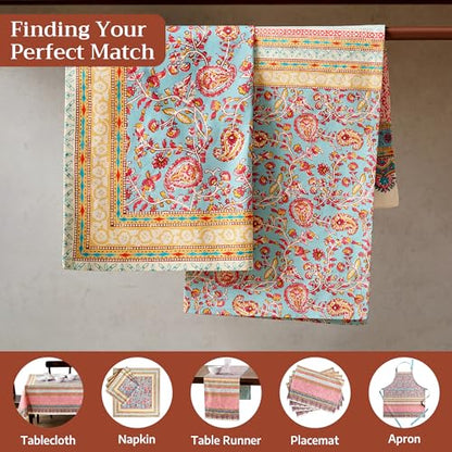 Maison d' Hermine Kitchen Towels Set of 3 100% Combed Cotton 27.50"x20" | Cloth Tea Dish Towels Absorbent with Hanging Loop for Kitchen Dining Party Wedding Hotel Home Spring Summer - Lauris - color: 030 - Lauris