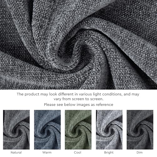 Encasa XO Table Runner 2 Seater, Soft Chenille 13"x36" | Grey, Woven Rib Texture | Machine Washable | Colorfast & Shrink Resistant | Durable Polyester Yarns - color: Grey, size: 13x36 in
