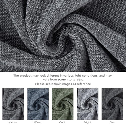 Encasa XO Table Runner 2 Seater, Soft Chenille 13"x36" | Grey, Woven Rib Texture | Machine Washable | Colorfast & Shrink Resistant | Durable Polyester Yarns - color: Grey, size: 13x36 in